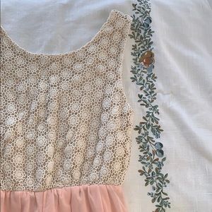 Pink and cream dress